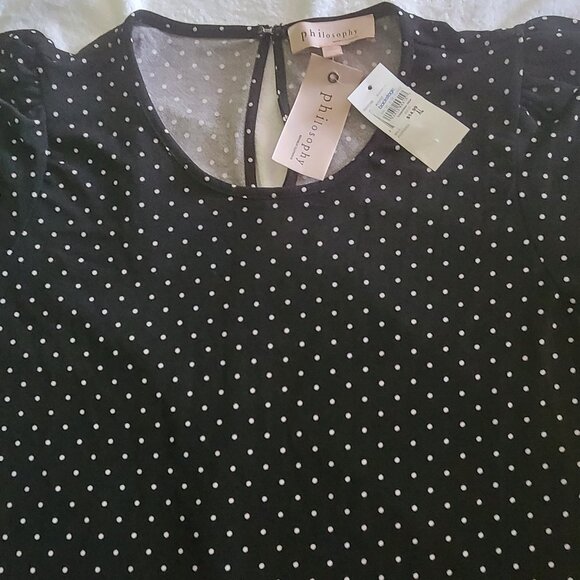 Nwt Philosophy black & white s/s top - Picture 6 of 6